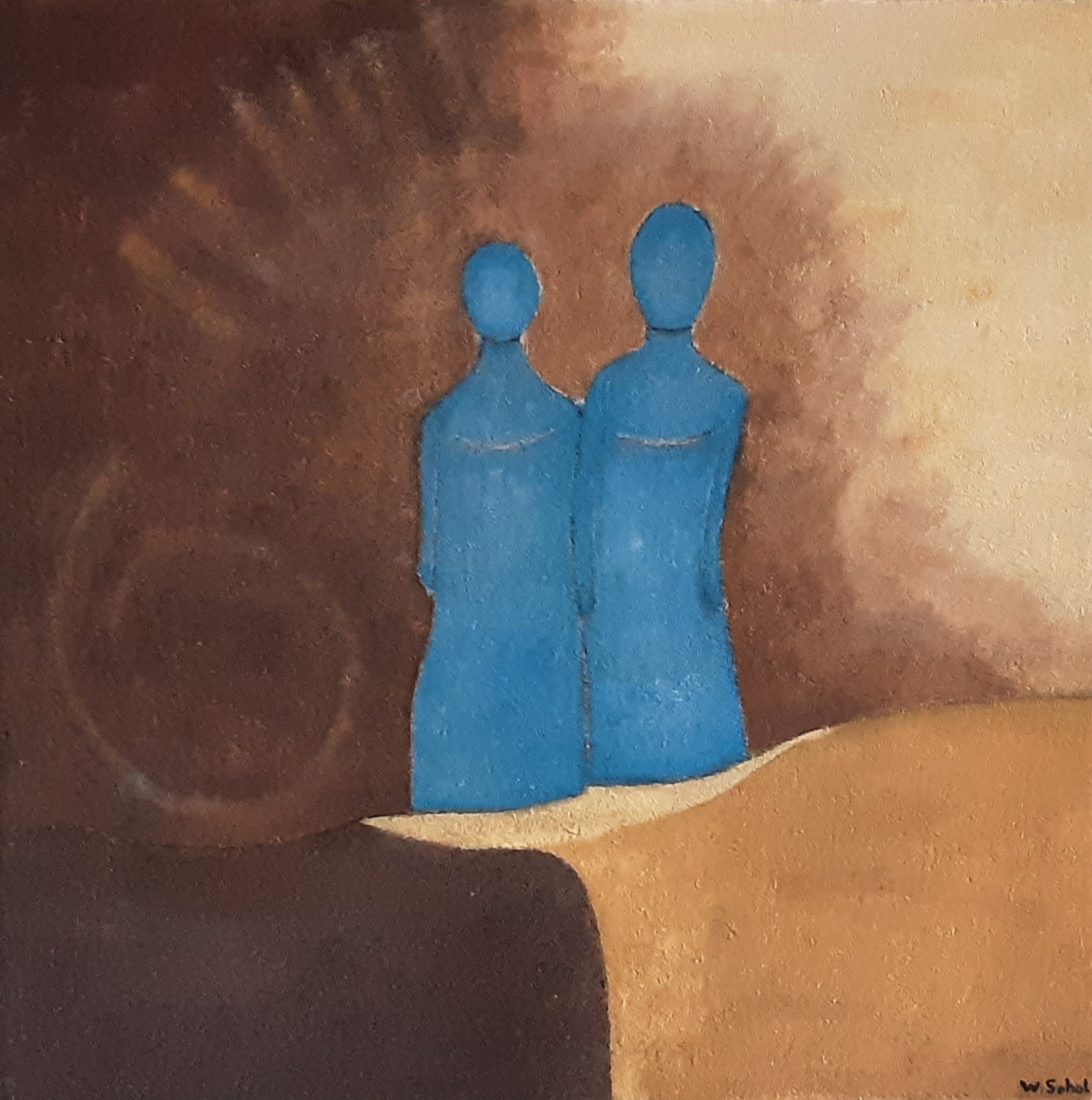Two Girls on Canvas 