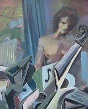 Vaas en viool kunstenaar John Alossery